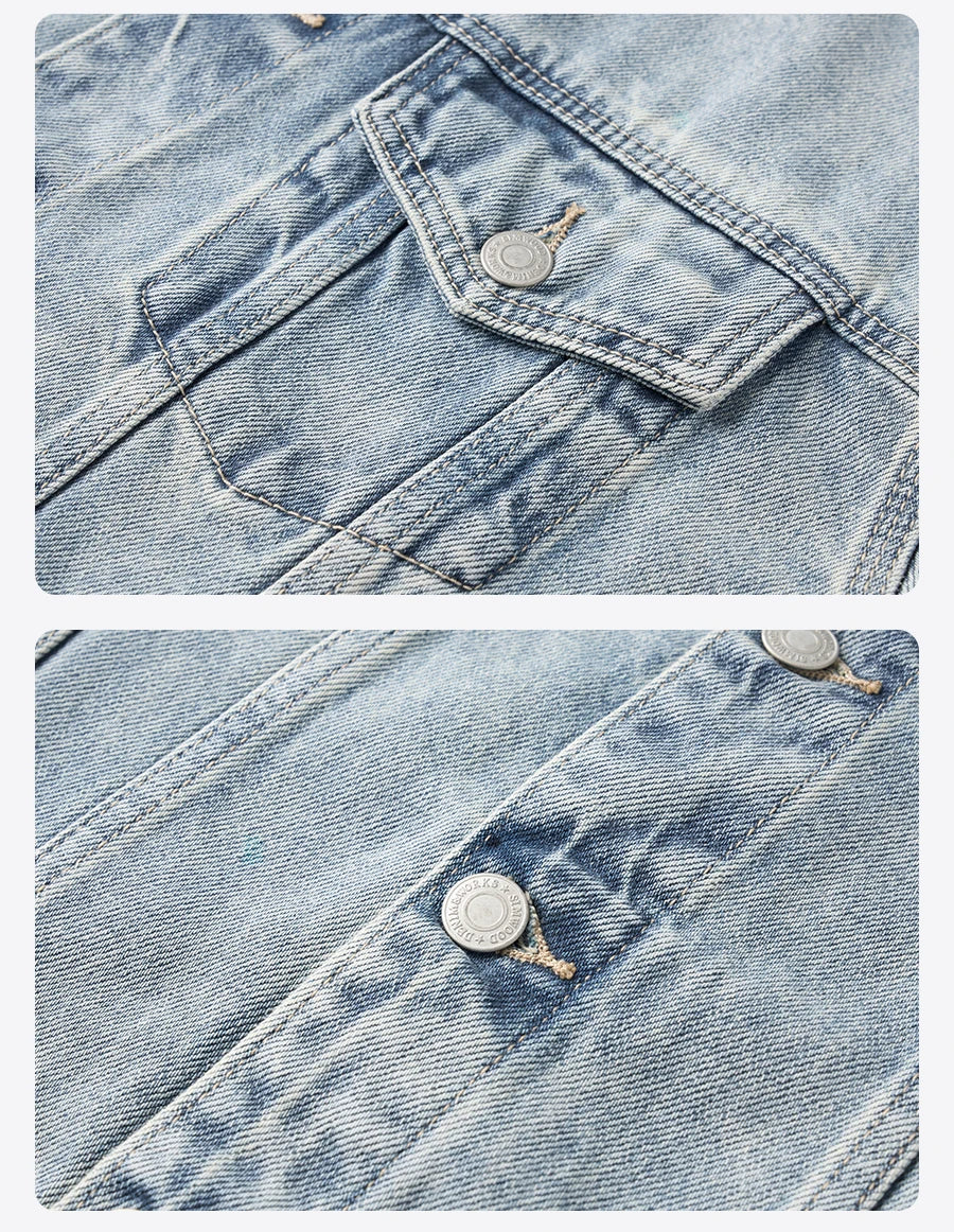 SIMWOOD 2025 Autumn New Oversize 12.5oz Classical Denim Jackets