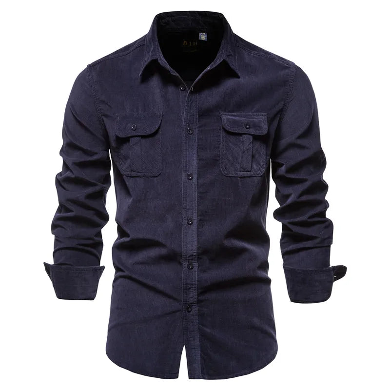 Single Breasted 100% Cotton Men's Shirt