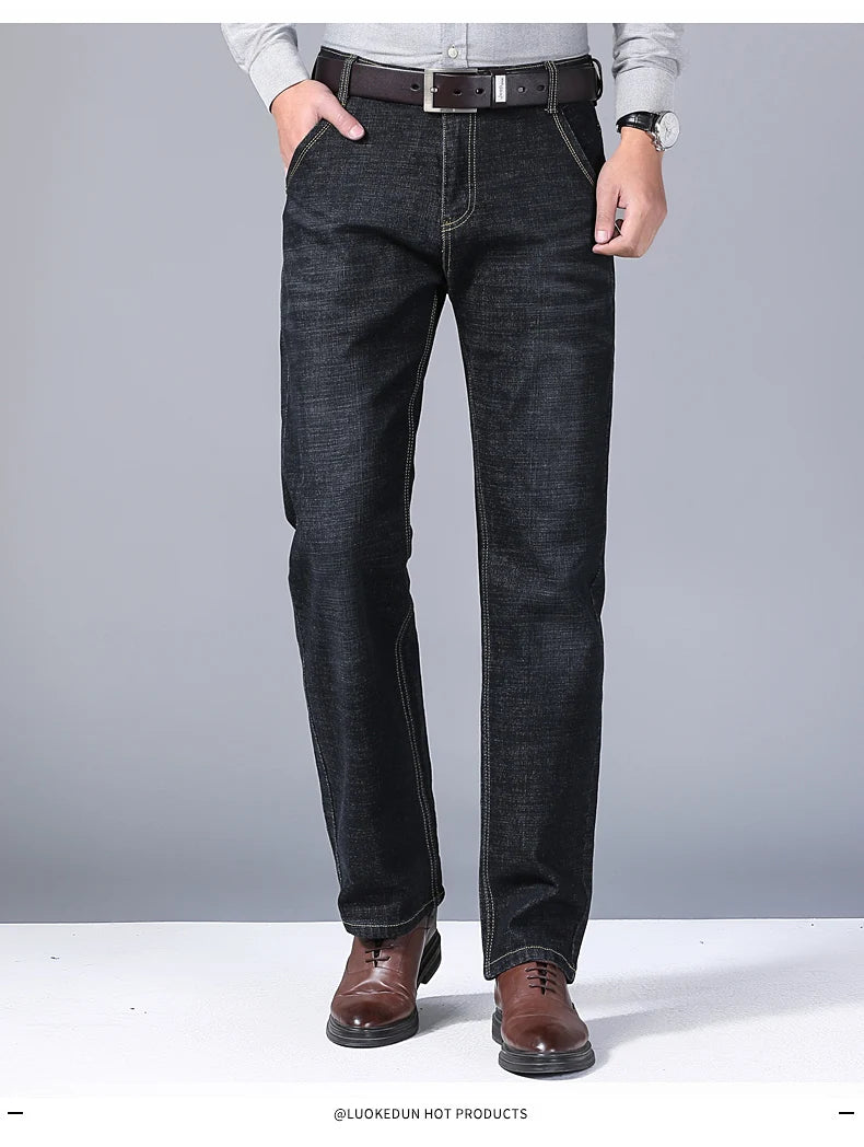 New Men Light Luxury Stretch Slim Fit Pants Comfortable Soft