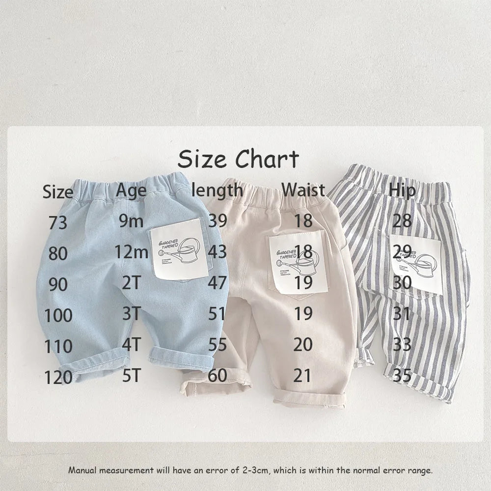 MILANCEL 1-5Y Children Jeans Boys Denim Pants.