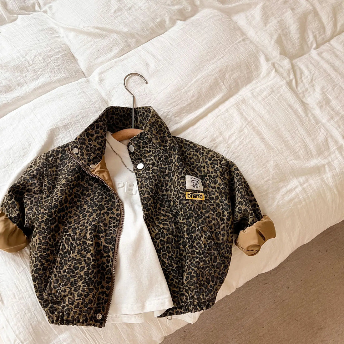 AYNIGIELL Spring Autumn Children's Casual Long-sleeved Jacket.