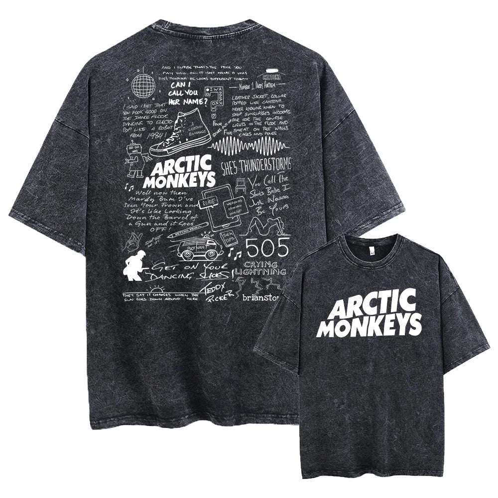 Retro Rock Arctic Monkeys Music Album Graphic T-Shrit