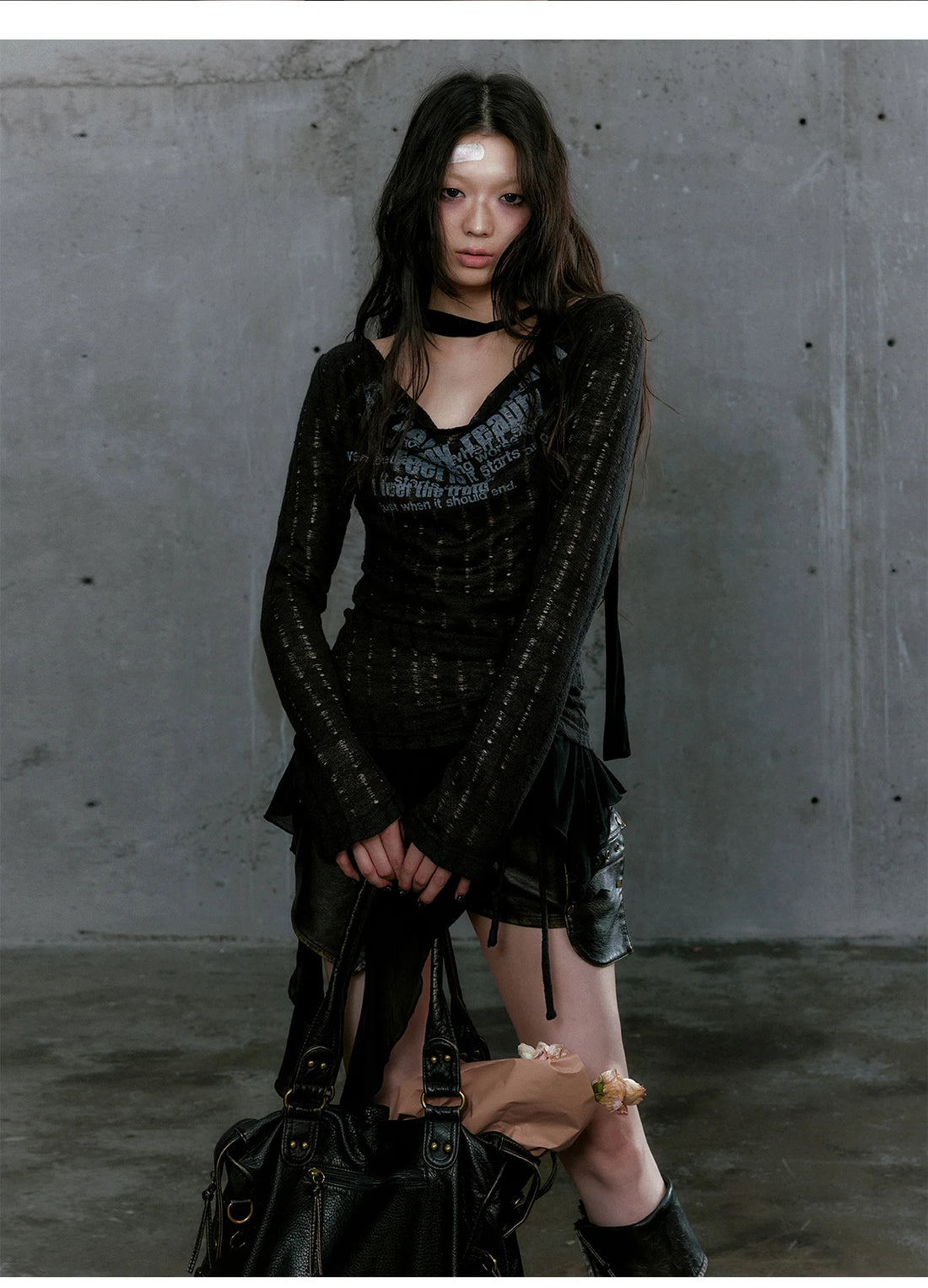 Karrcat Grunge Aesthetics Knitted Tops