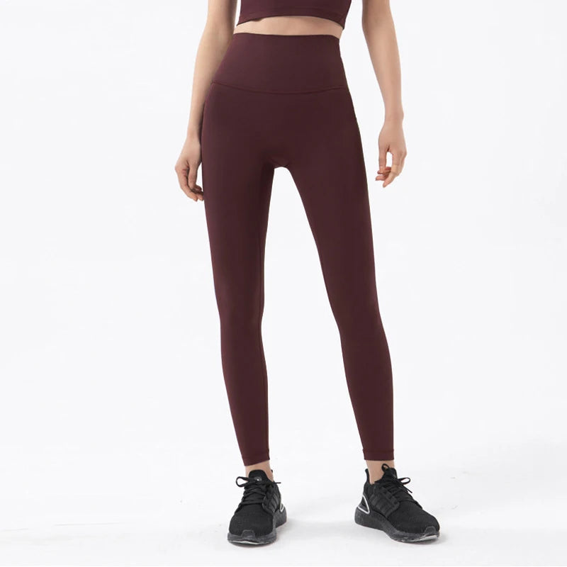 SOISOU Nylon Yoga Pants Gym Leggings Women Girl Fitness Soft Tights.