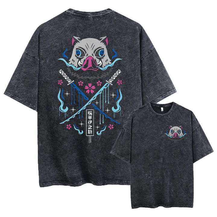 Summer Washed Black Tshirt Harajuku Cotton Tees Tops