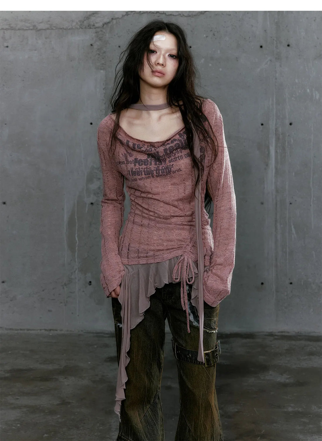 Karrcat Grunge Aesthetics Knitted Tops.