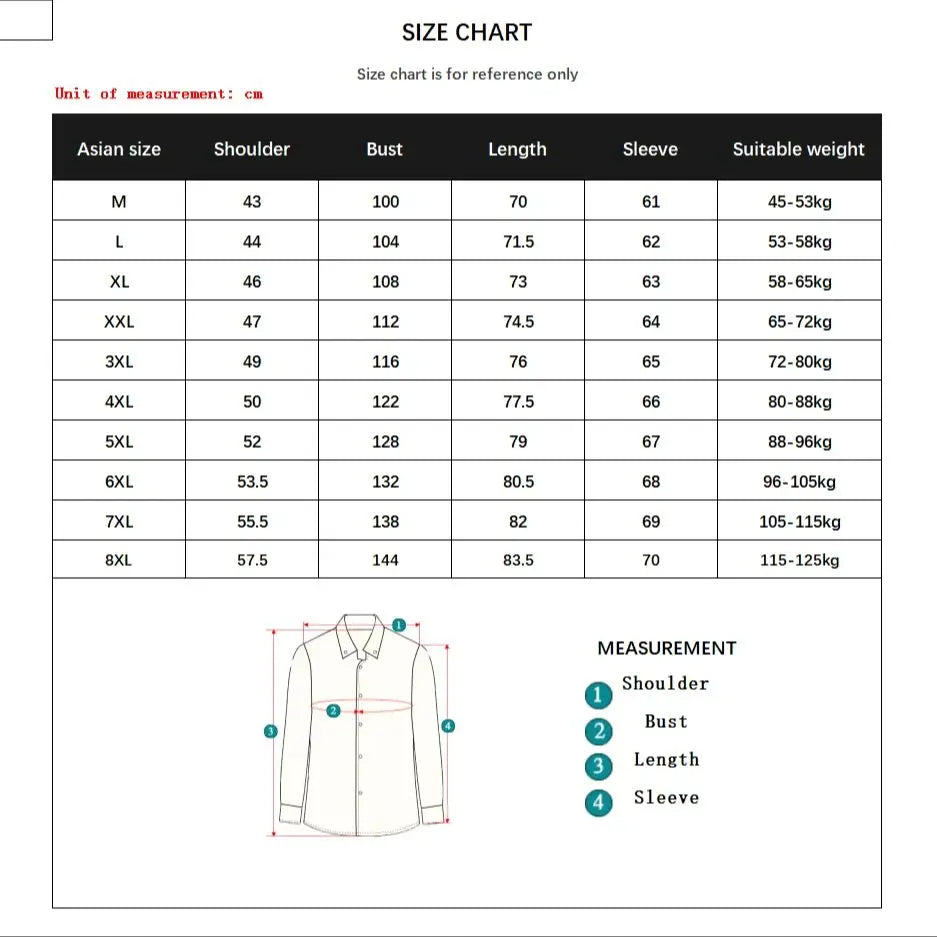 New Plus Size Men Solid Color Business Shirt