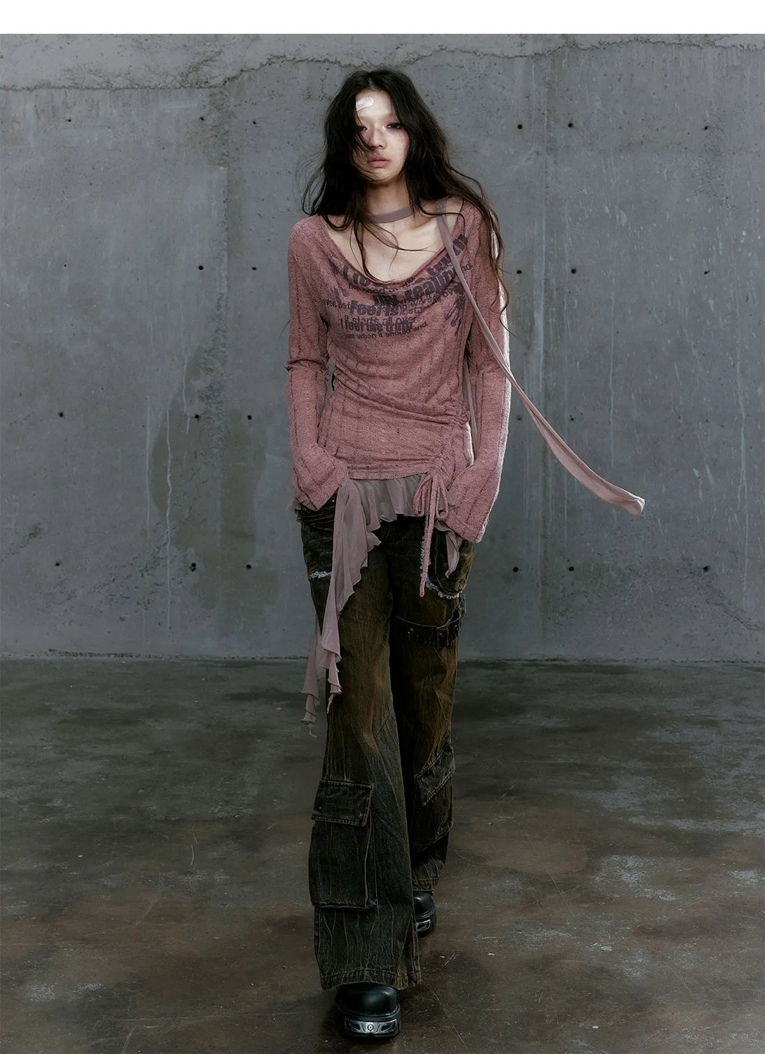 Karrcat Grunge Aesthetics Knitted Tops.