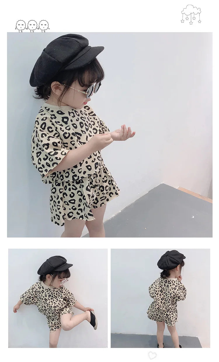 Fashion Baby Girls Sets Casual Summer Clothes.