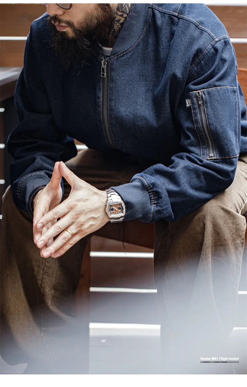 Maden Vintage Denim MA-1 Flight Jacket