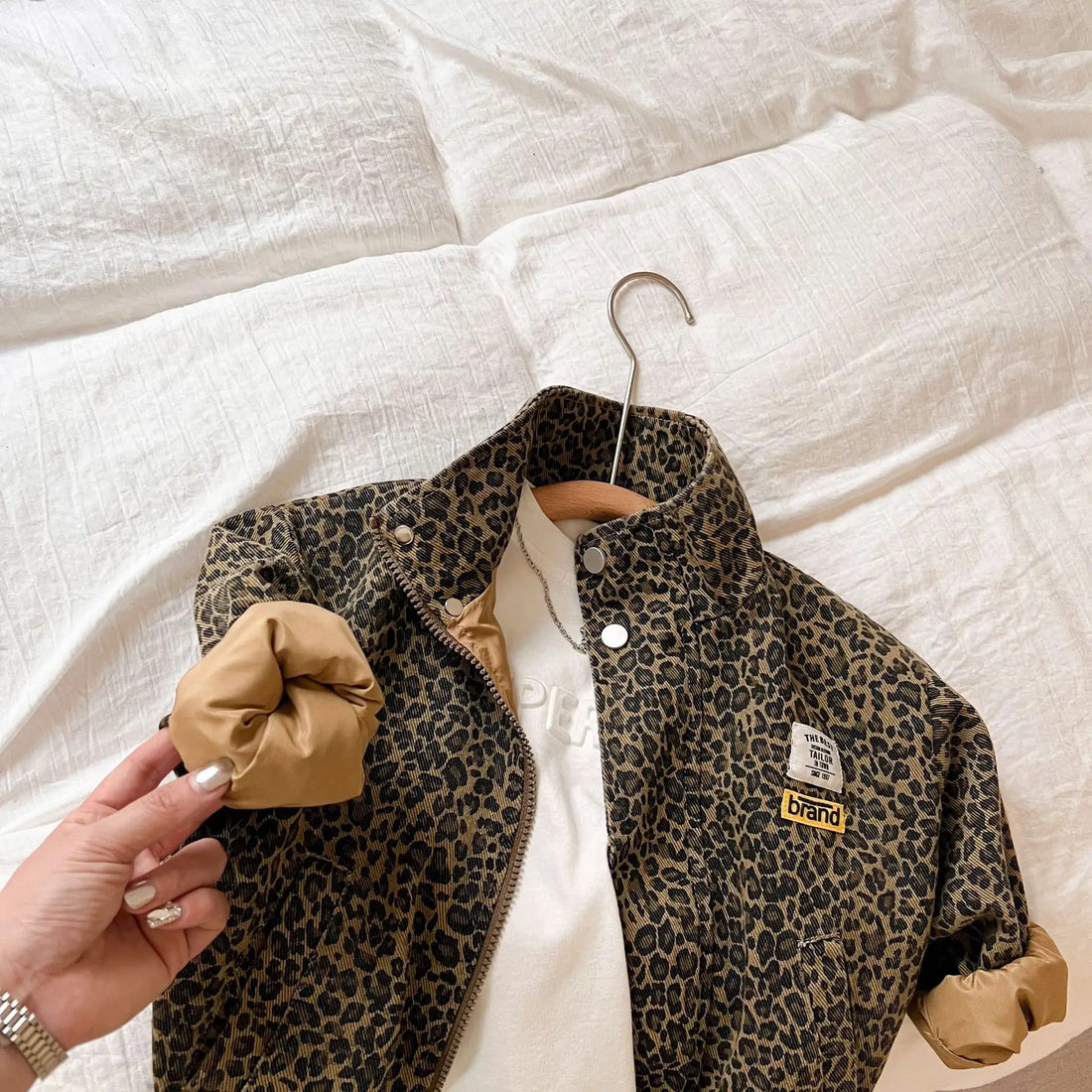 AYNIGIELL Spring Autumn Children's Casual Long-sleeved Jacket.