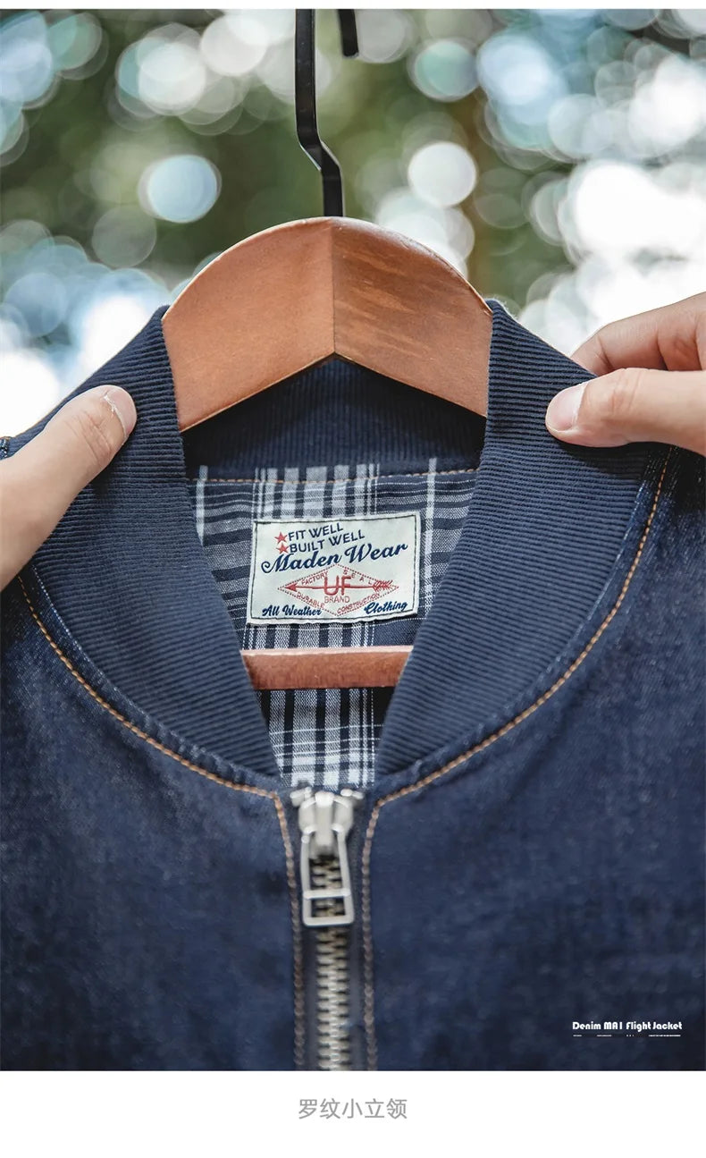 Maden Vintage Denim MA-1 Flight Jacket