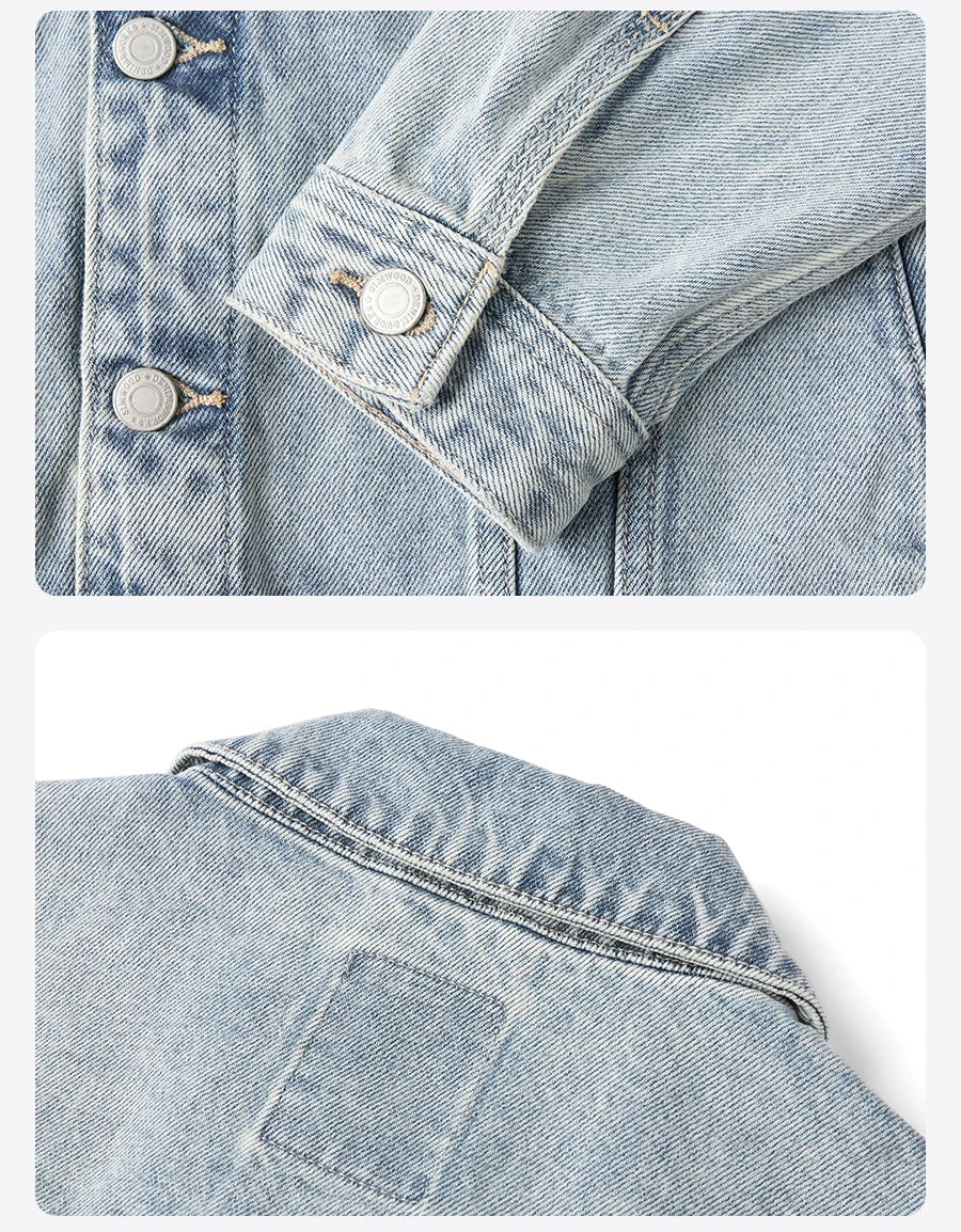 SIMWOOD 2025 Autumn New Oversize 12.5oz Classical Denim Jackets