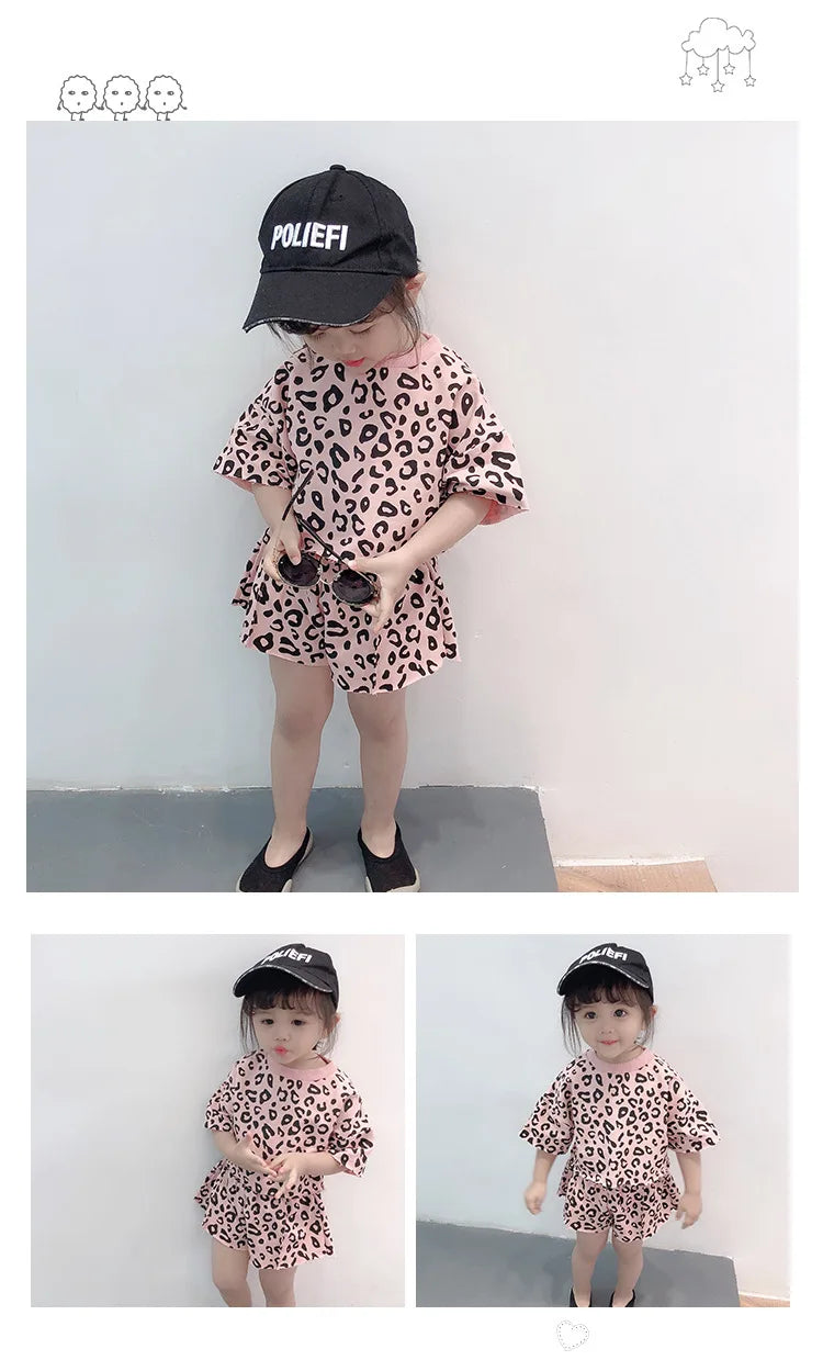 Fashion Baby Girls Sets Casual Summer Clothes.