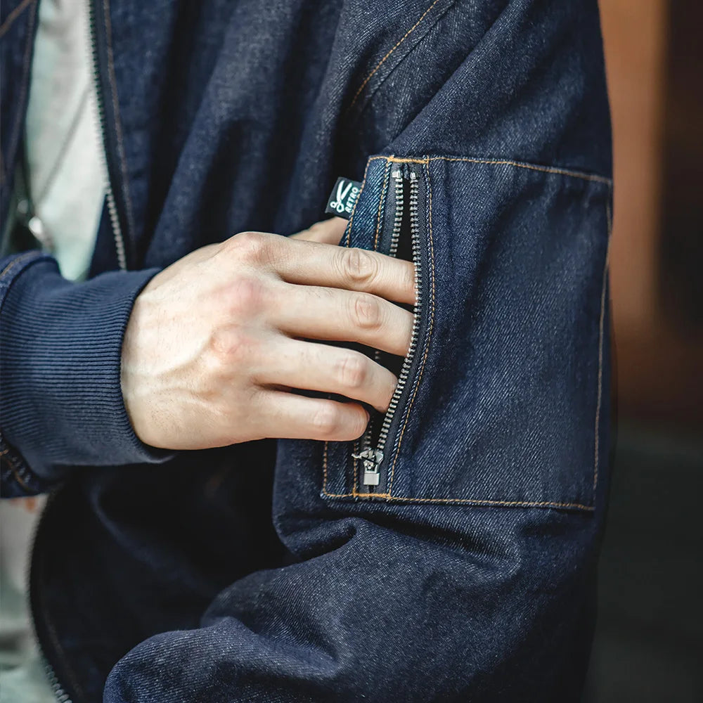 Maden Vintage Denim MA-1 Flight Jacket
