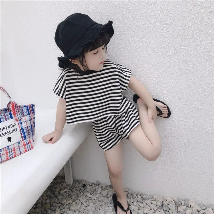 Fashion Baby Girls Sets Casual Summer Clothes.