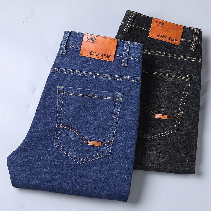 New Men Light Luxury Stretch Slim Fit Pants Comfortable Soft