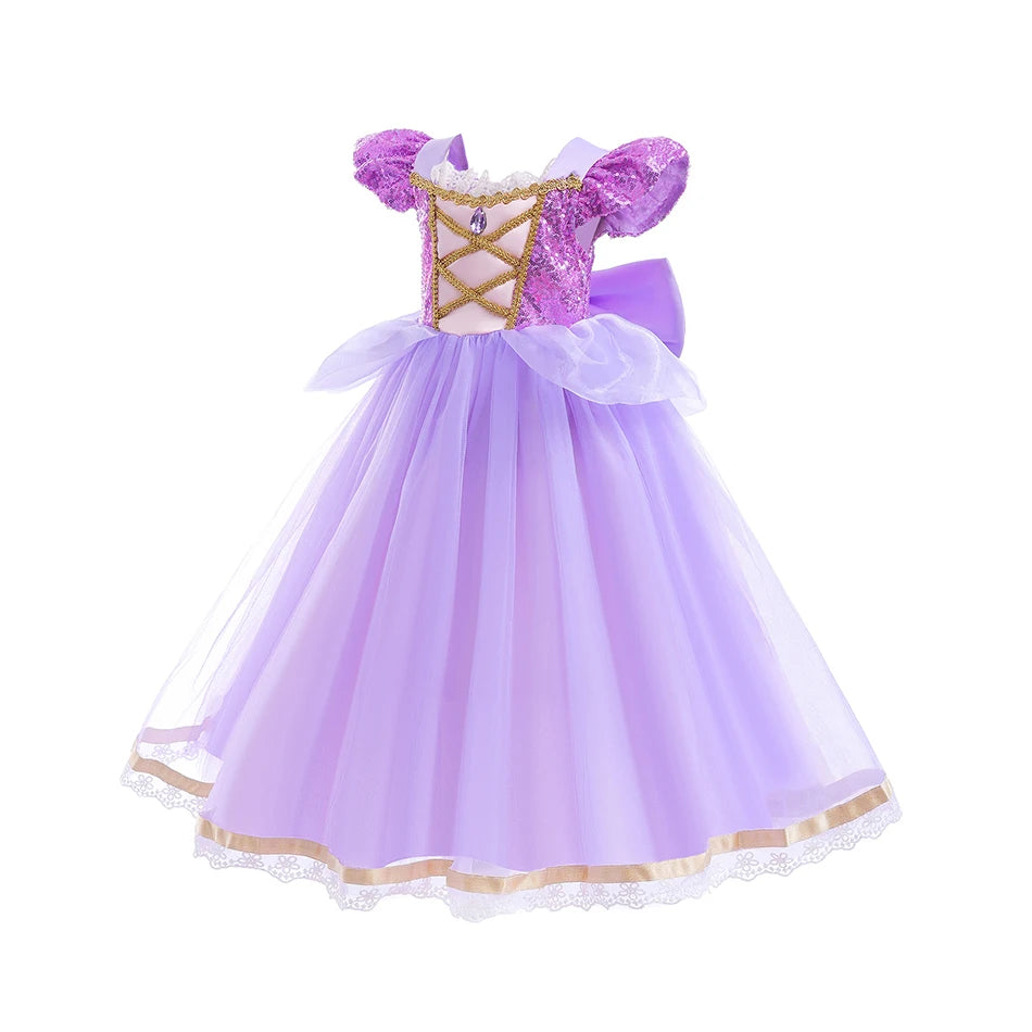 Cinderella Anna Elsa Costume Children Princess Dress for Girls