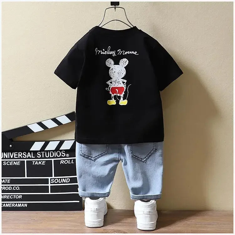 Baby Boys Clothing Fashion Mickey Mouse T-shirt+Shorts.