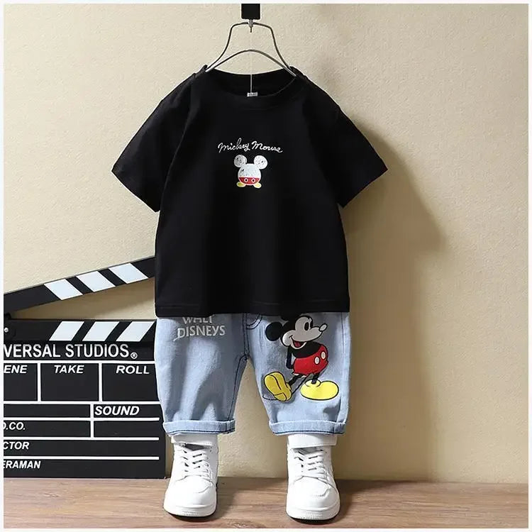 Baby Boys Clothing Fashion Mickey Mouse T-shirt+Shorts.
