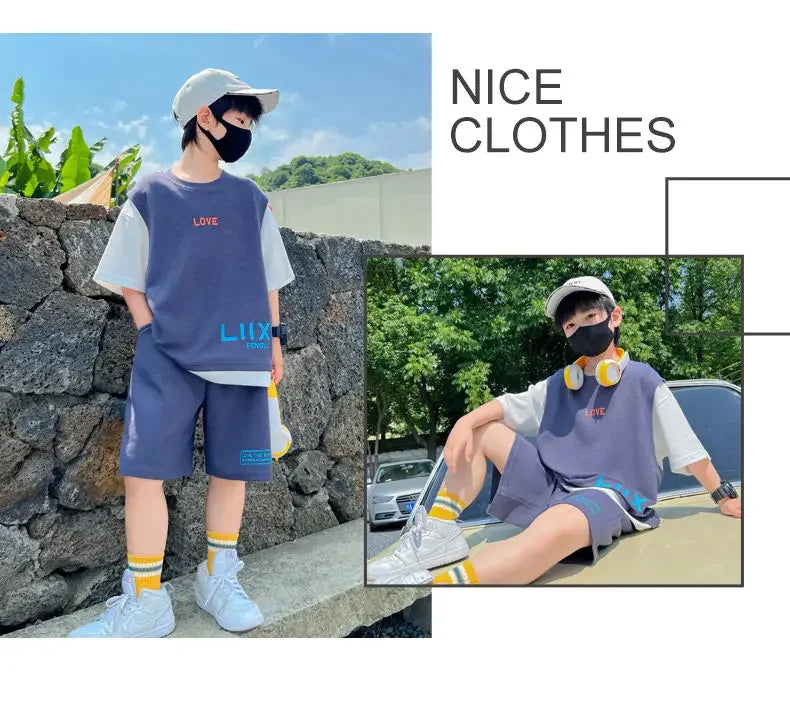 Junior Boys Summer Suit Children's Fashion.