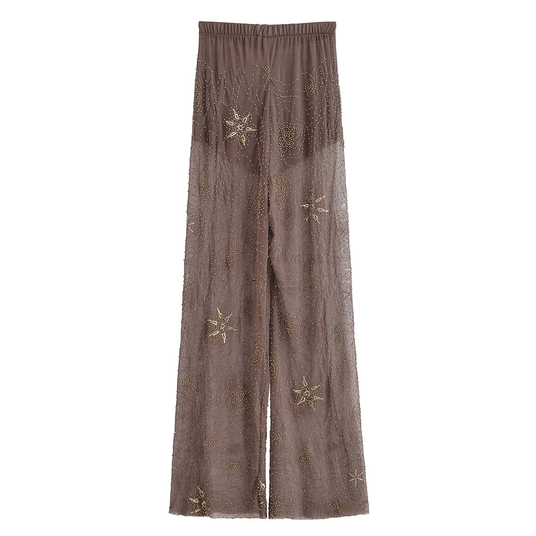 TRAFZA Sexy Chic Women Transparent Pants.