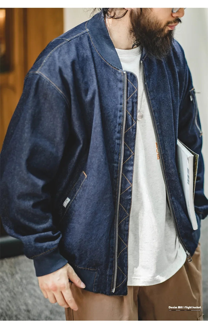 Maden Vintage Denim MA-1 Flight Jacket