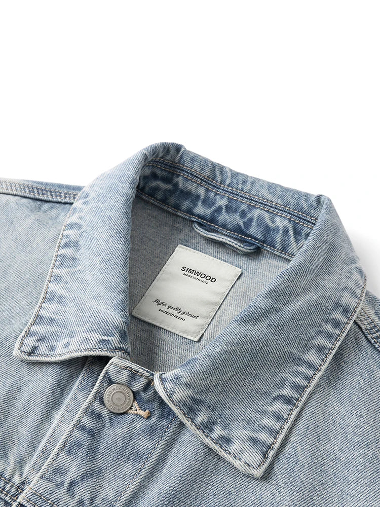 SIMWOOD 2025 Autumn New Oversize 12.5oz Classical Denim Jackets