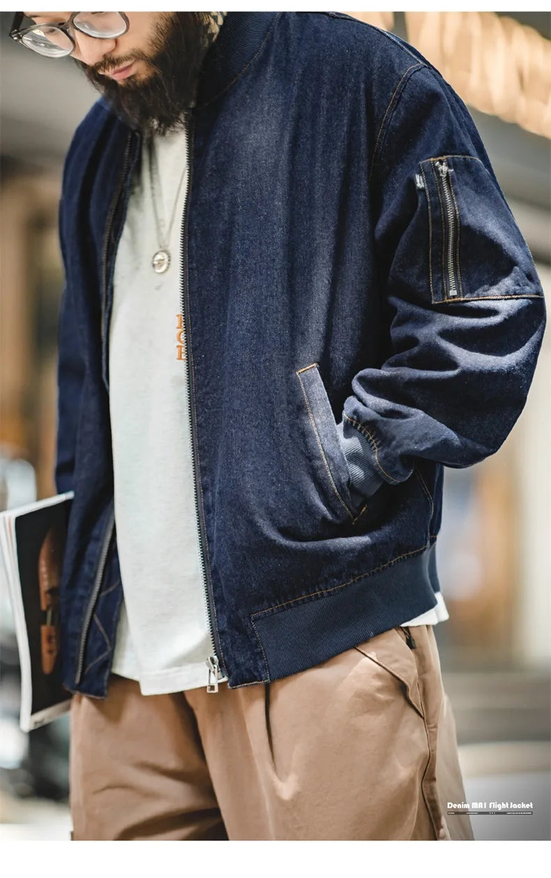 Maden Vintage Denim MA-1 Flight Jacket
