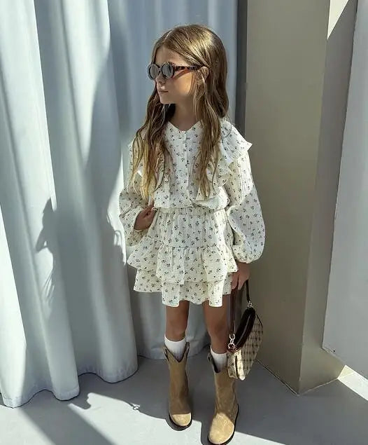 Children Clothing Set INS Russian Girl's Dress.