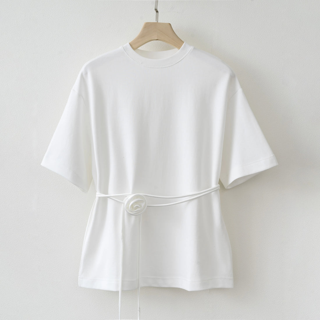 Summer Basic Yellow White Flower T shirt Top.