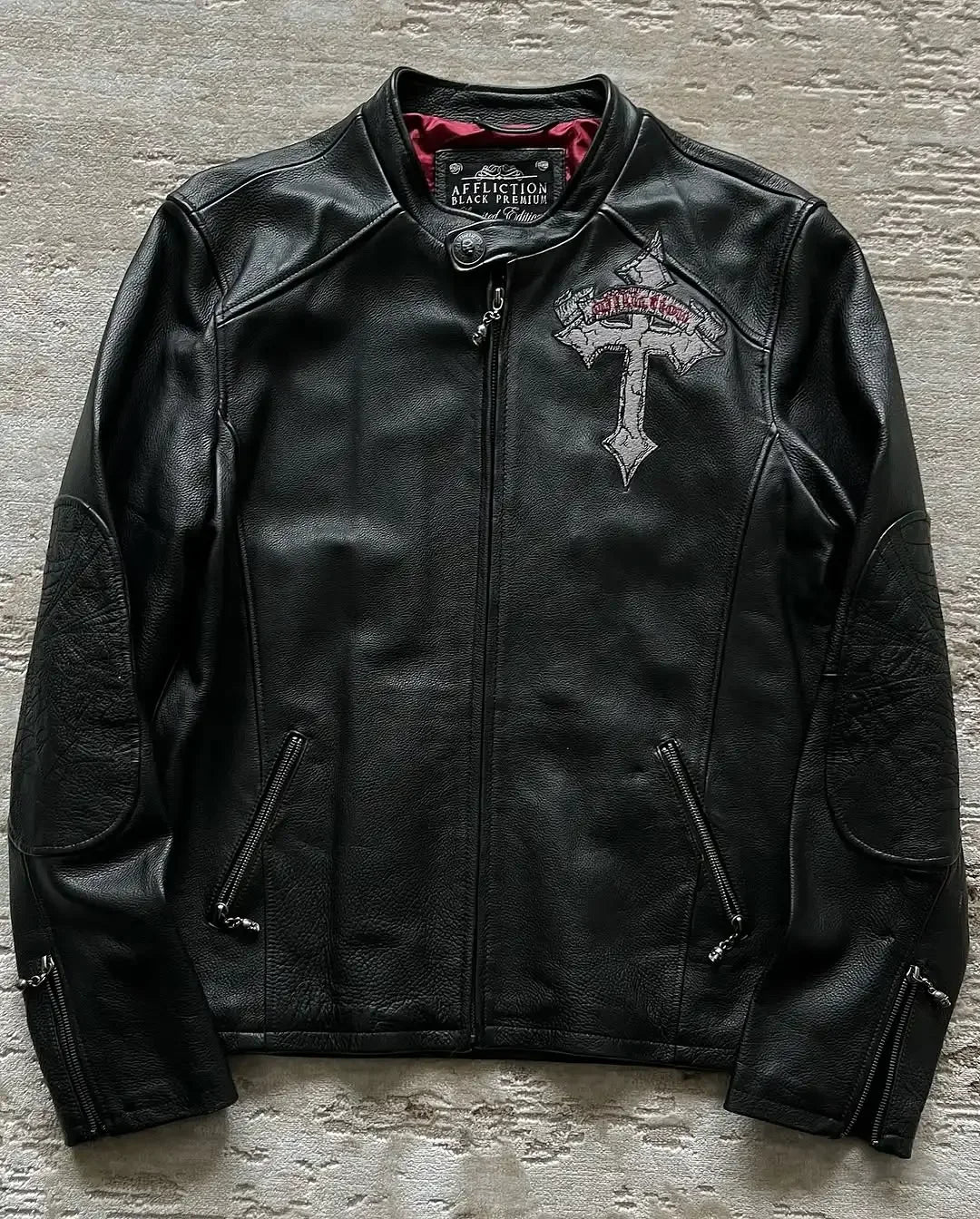 Affliction Jackets New Hip Hop Skull Embroidery Harajuku