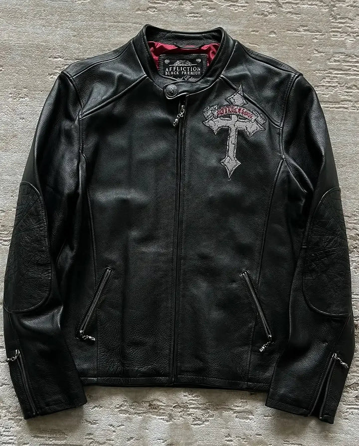 Affliction Jackets New Hip Hop Skull Embroidery Harajuku