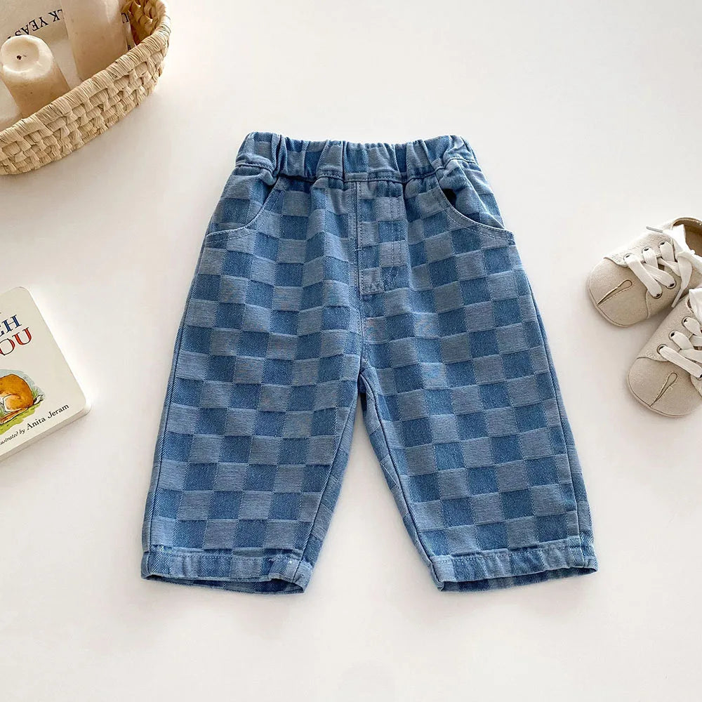 MILANCEL 1-5Y Children Jeans Boys Denim Pants.