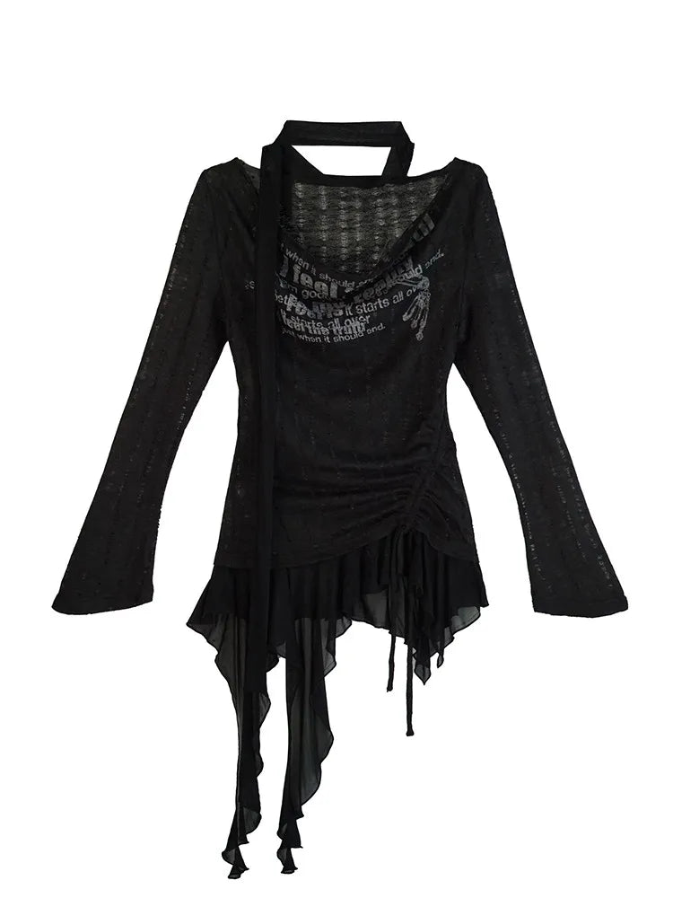 Karrcat Grunge Aesthetics Knitted Tops