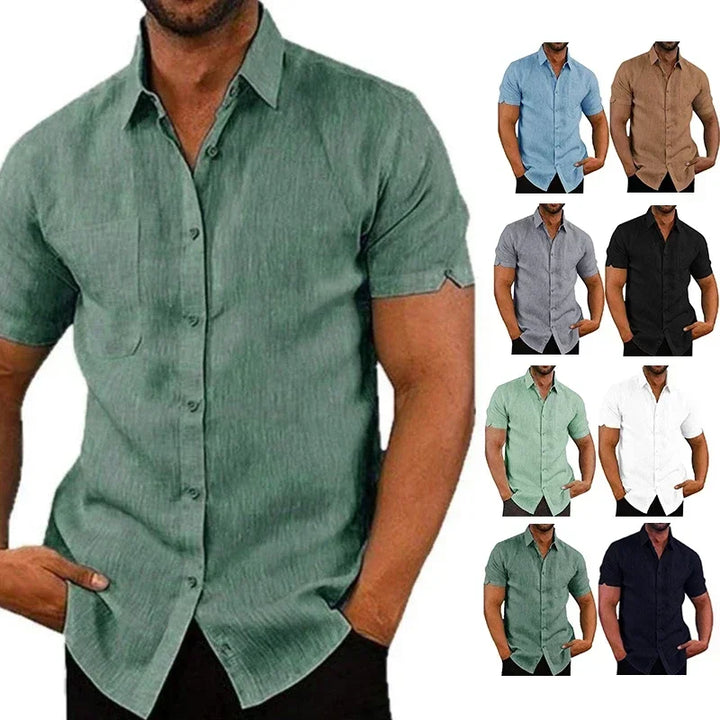 Summer Cotton Linen Shirts for Men
