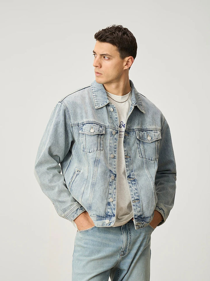 SIMWOOD 2025 Autumn New Oversize 12.5oz Classical Denim Jackets