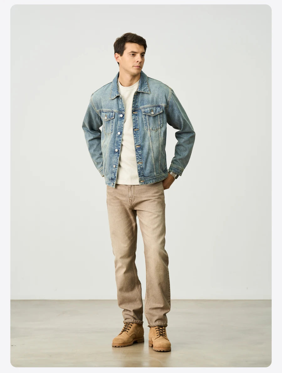 SIMWOOD 2025 Autumn New Oversize 12.5oz Classical Denim Jackets