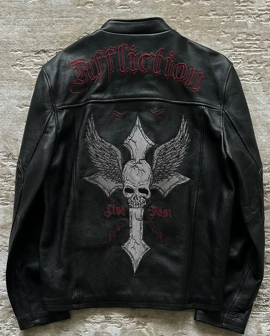 Affliction Jackets New Hip Hop Skull Embroidery Harajuku