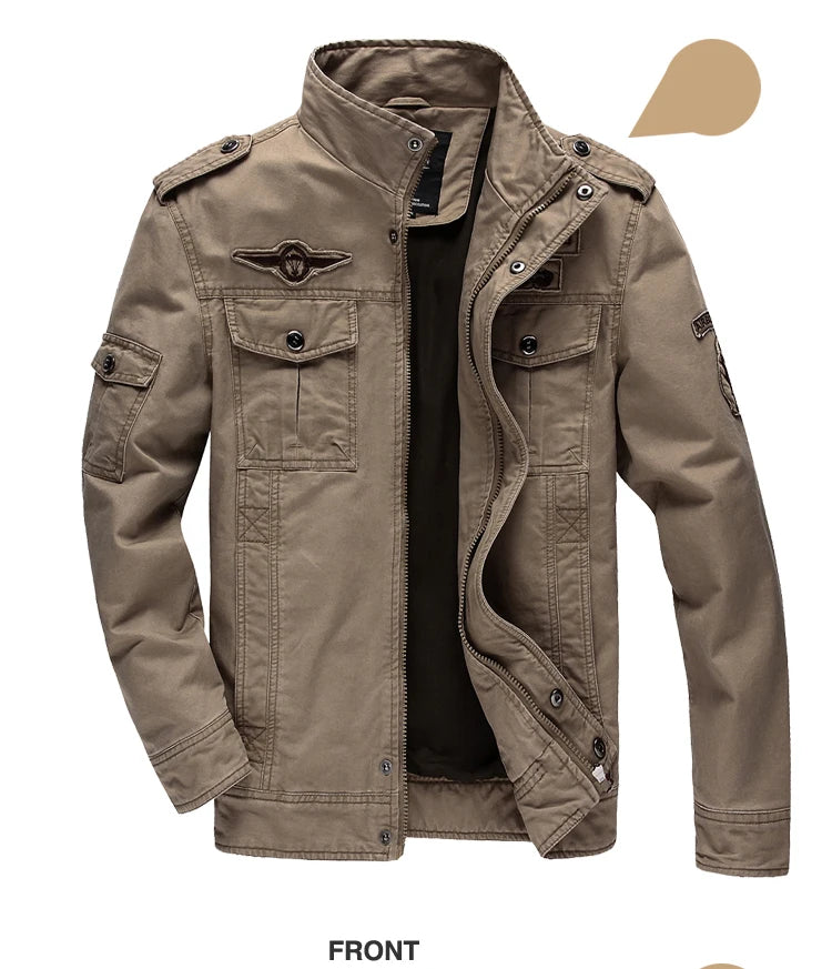 Casual Army Military Jacket Men Plus Size