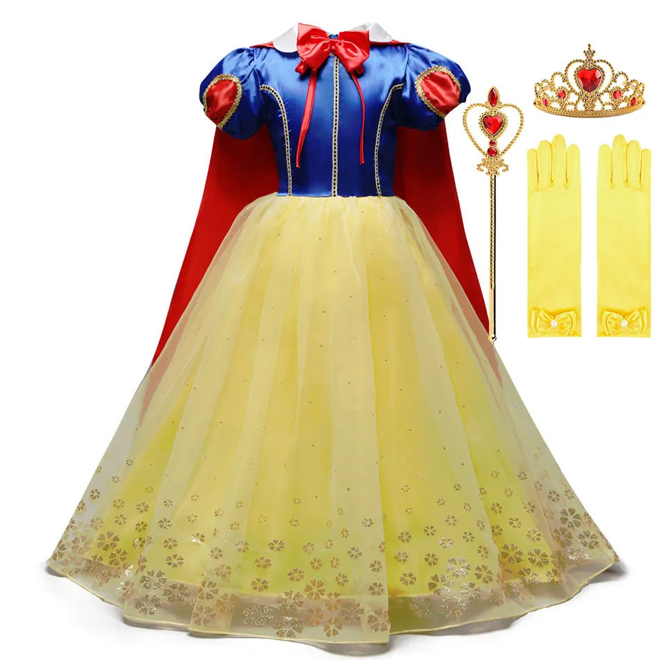 Cinderella Anna Elsa Costume Children Princess Dress for Girls