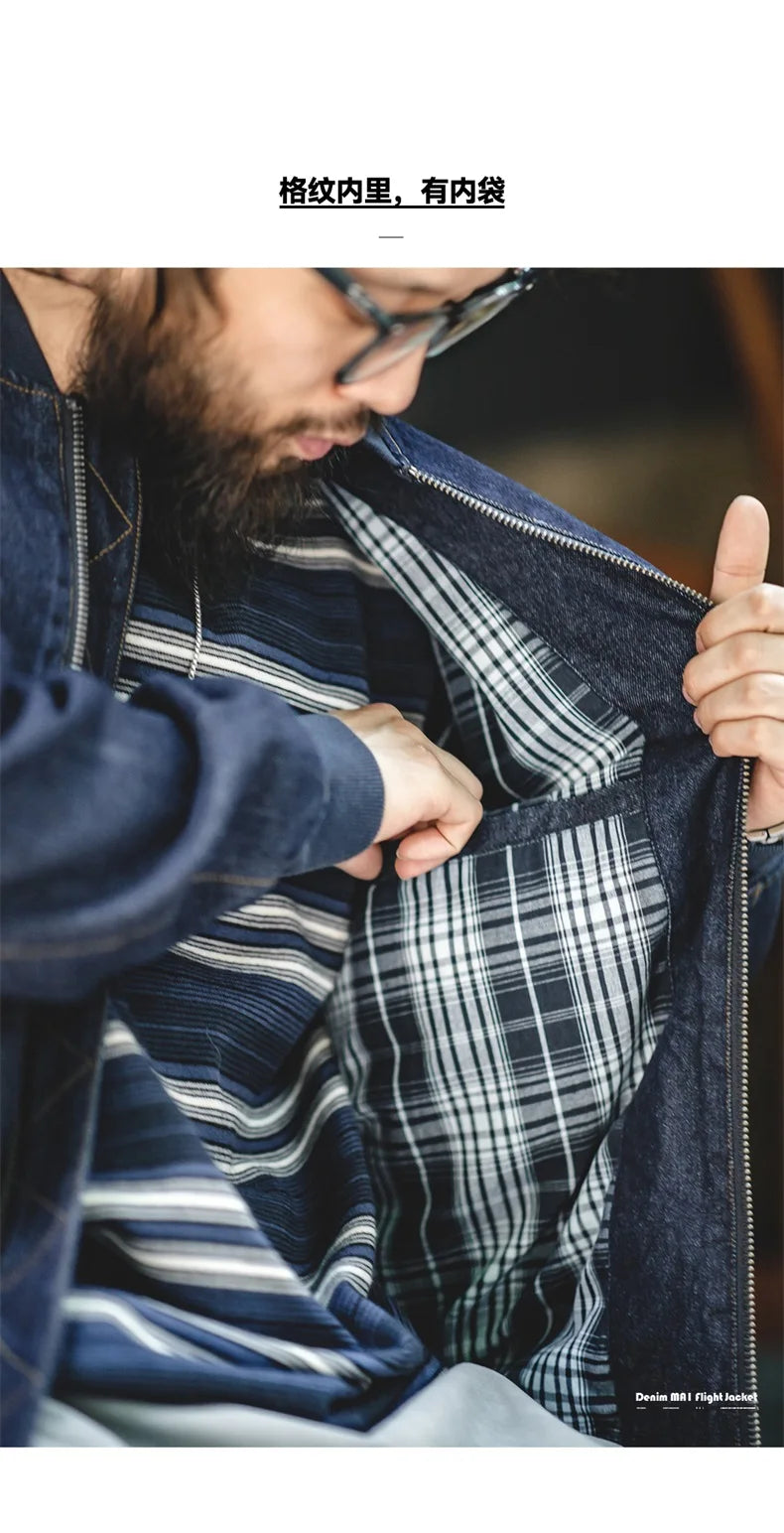 Maden Vintage Denim MA-1 Flight Jacket