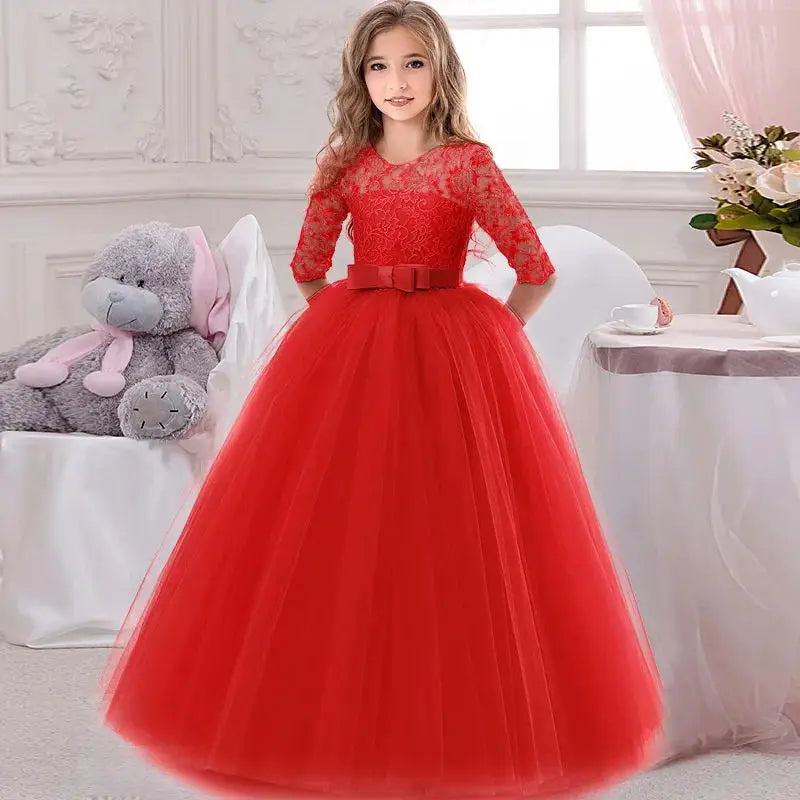 Children Princess Girls Party Wear Kids Christmas Dress.
