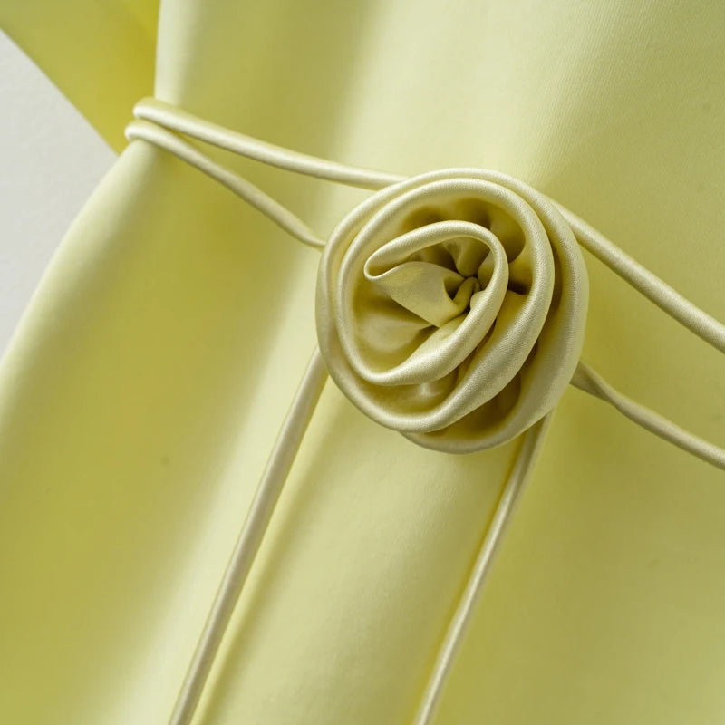 Summer Basic Yellow White Flower T shirt Top.