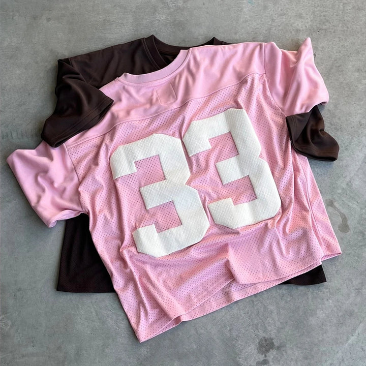 Y2K Retro Jersey Quick Dry Breathable Mesh T Shirt Men Women