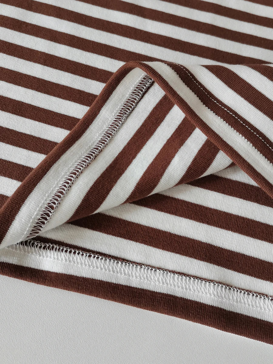 Women's Striped T-shirt 95% Cotton Oversized.