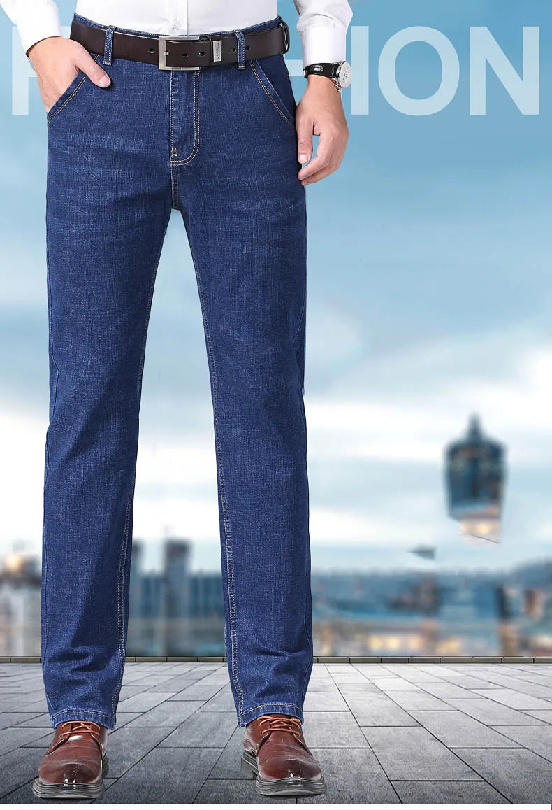 New Men Light Luxury Stretch Slim Fit Pants Comfortable Soft