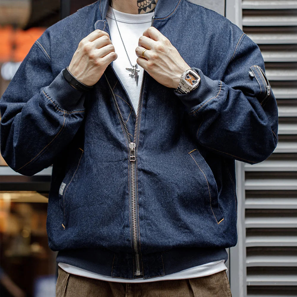 Maden Vintage Denim MA-1 Flight Jacket