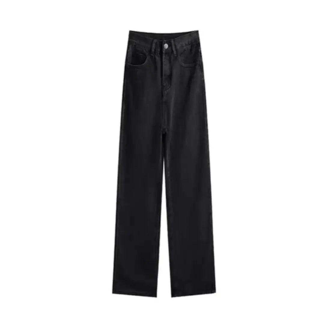 Mottled Totem Print Baggy Jeans Women's High Waist.