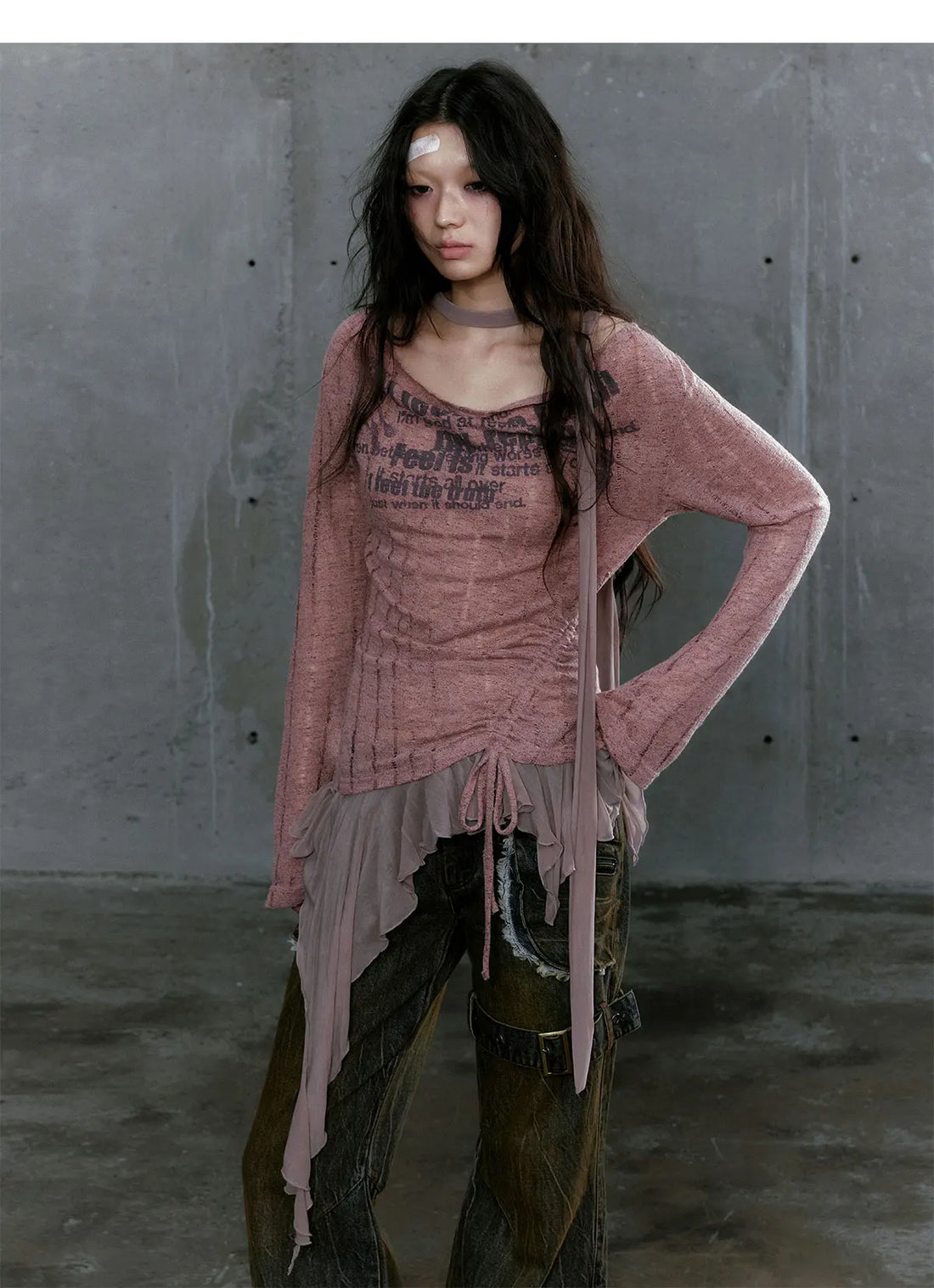 Karrcat Grunge Aesthetics Knitted Tops.